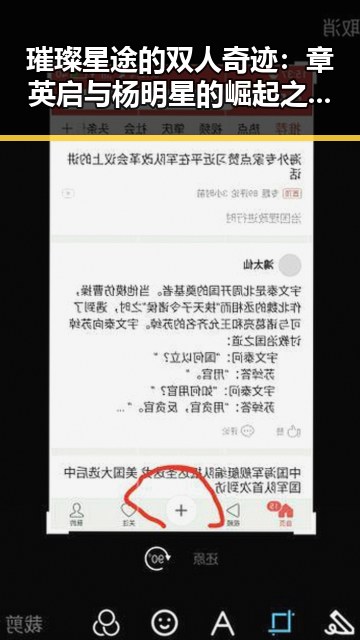 璀璨星途的双人奇迹：章英启与杨明星的崛起之路对比反差